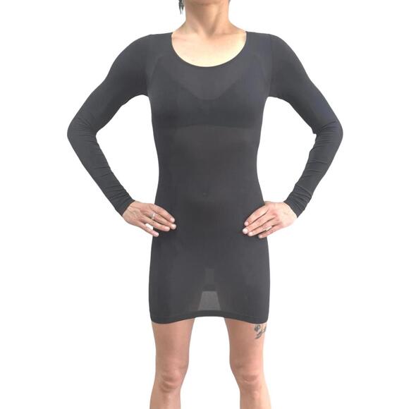 Wolford Small Black Sheer Long Sleeve Sheath Top - Picture 1 of 6